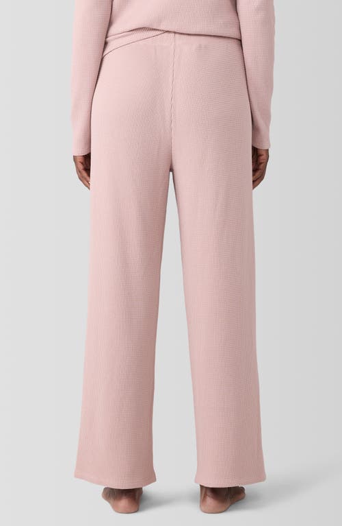 Shop Eileen Fisher Sleep Straight Leg Ankle Organic Cotton Pajama Pants In Opal