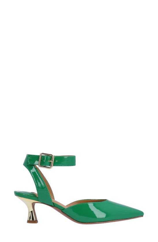 Shop J. Reneé Tamsin Ankle Strap Pointed Toe Pump In Green