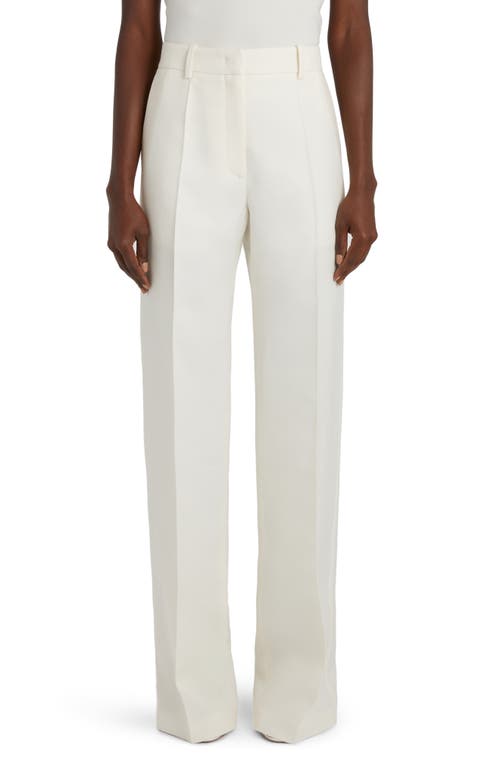 Valentino Garavani Wool & Silk Wide Leg Pants Avorio at Nordstrom, Us