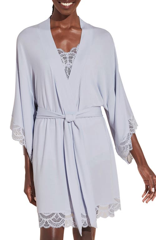 Eberjey Mariana Lace Trim Jersey Robe at Nordstrom,