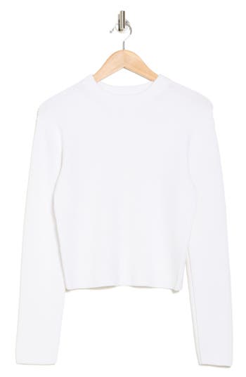 Vince Drop Shoulder Long Sleeve Crewneck T-shirt In Optic White
