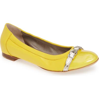 Agl Cap Toe Ballet Flat, Yellow