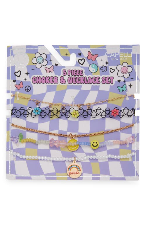 Shop Capelli New York Kids' Assorted 5-pack Necklaces In Multi