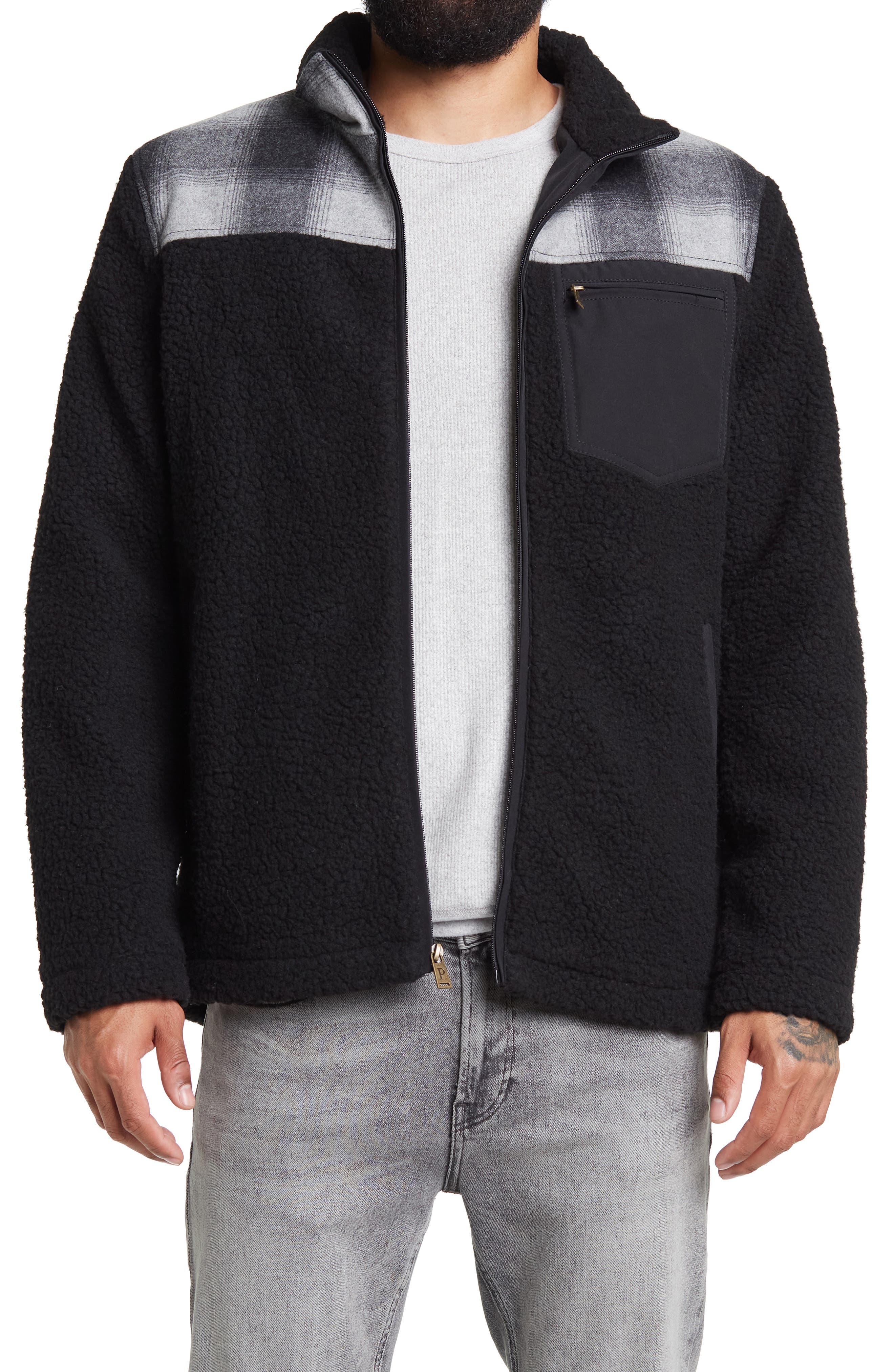 pendleton fuzzy zip jacket