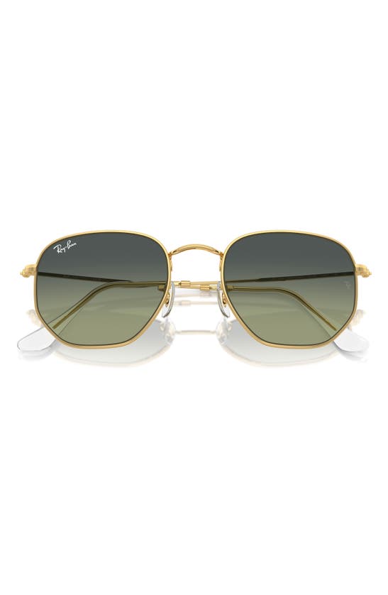 Shop Ray Ban 54mm Round Optical Glasses In Gold Flash
