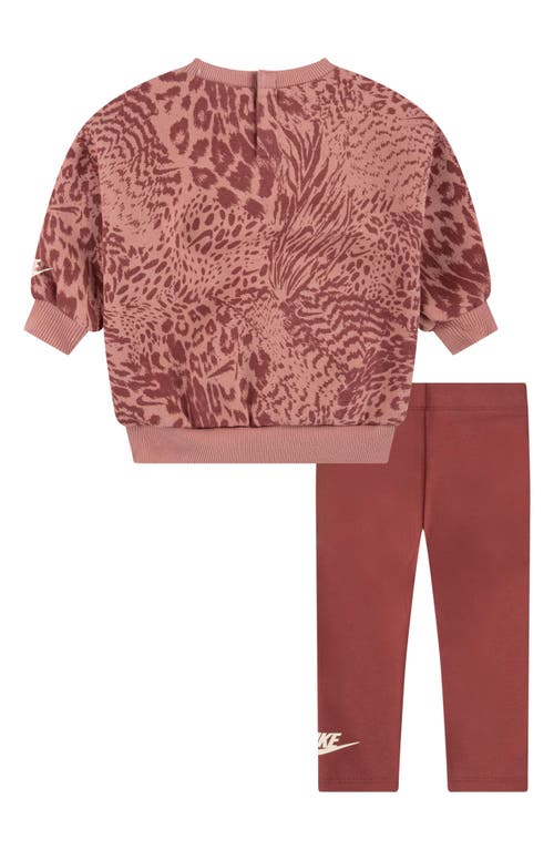 Nike Home Swoosh Home Sweatshirt & Leggings Set In Cedar