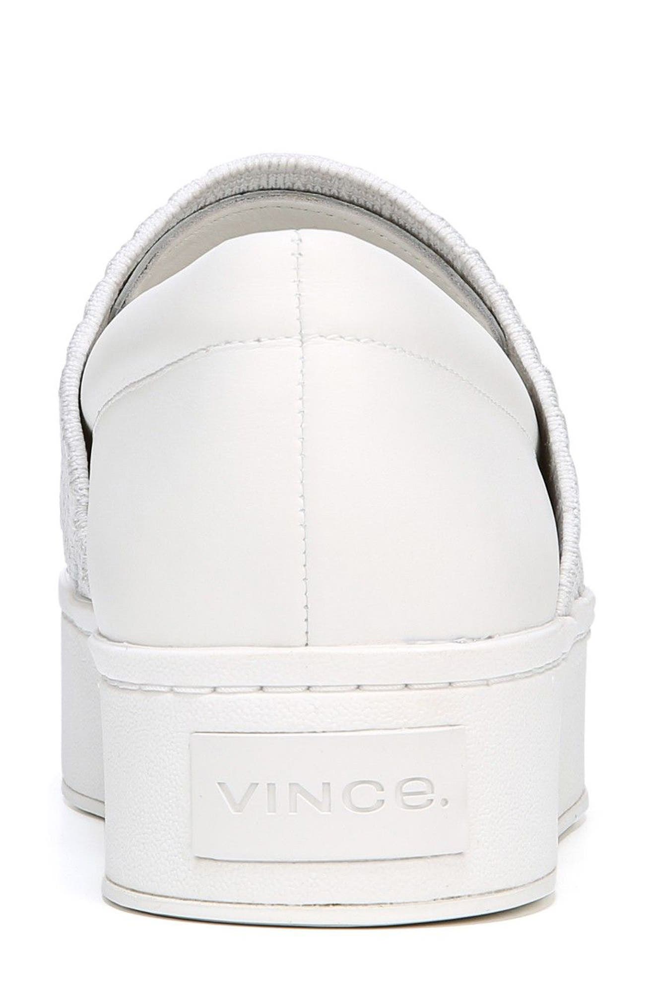 vince weadon leather knit platform sneakers