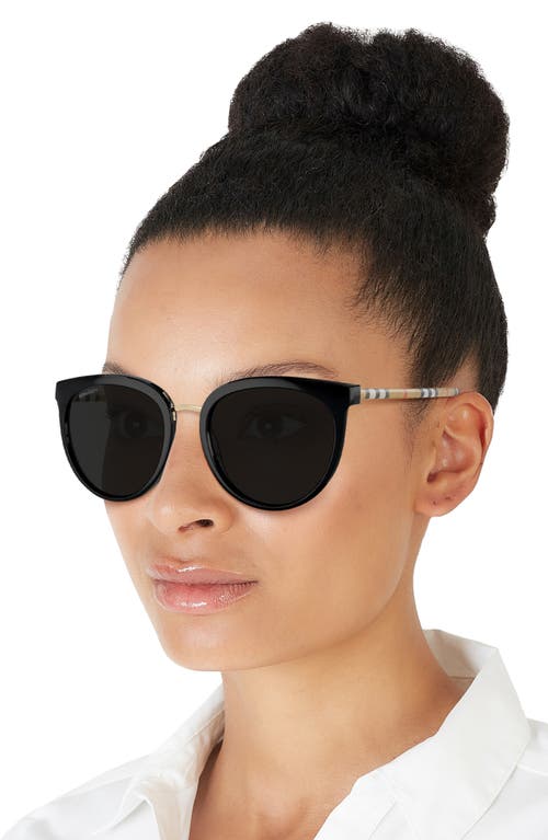 Shop Burberry 54mm Round Sunglasses In Dark Grey