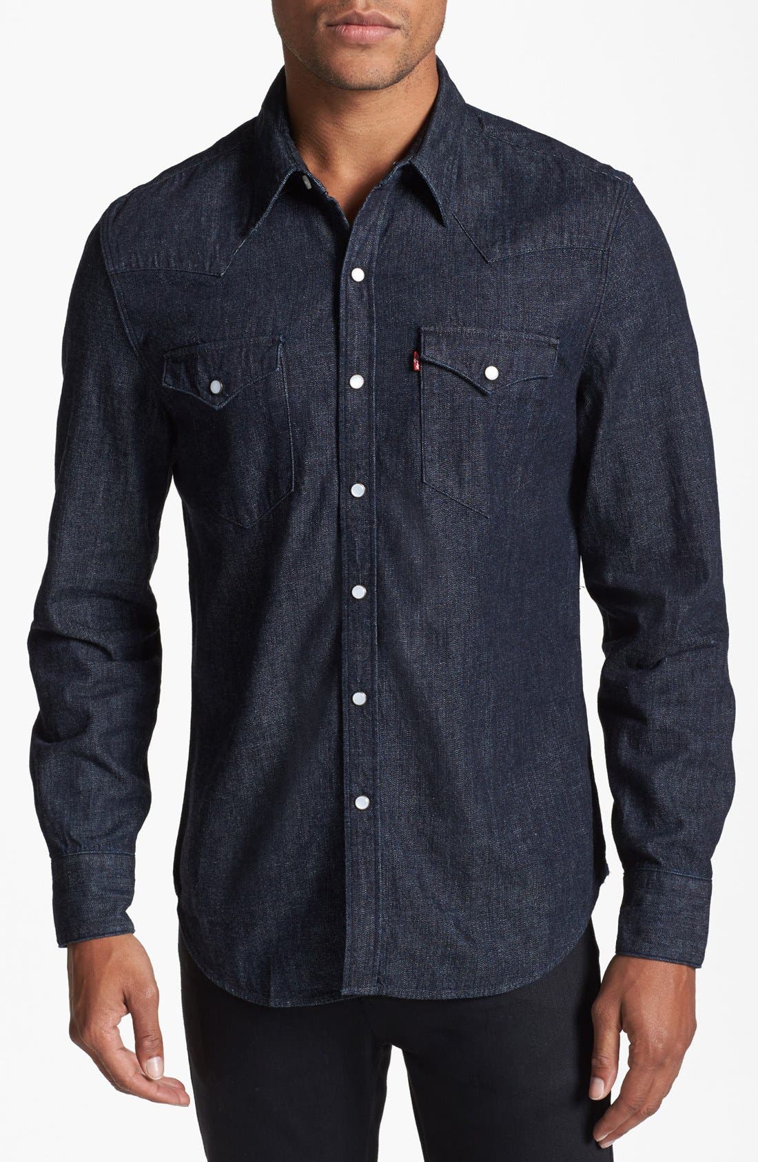 barstow western denim shirt