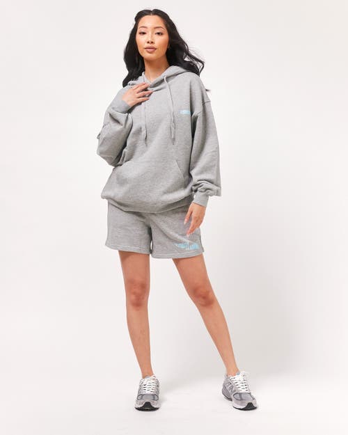 Shop Rebody Active Infinite Passions Hoodie In Heather Grey/blue