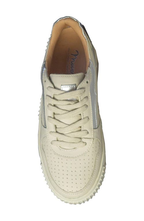Shop Sandro Moscoloni Marian Platform Sneaker In White Ivory/silver