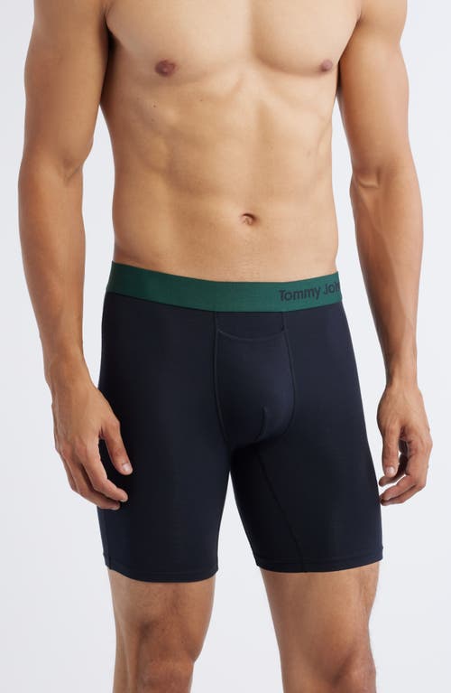 Tommy John Cool Cotton Blend Boxer Briefs in Black/Pine Grove Wb 