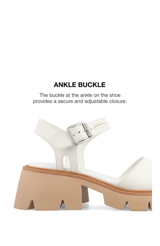 Shop Journee Collection Lug Platform Sandal In White