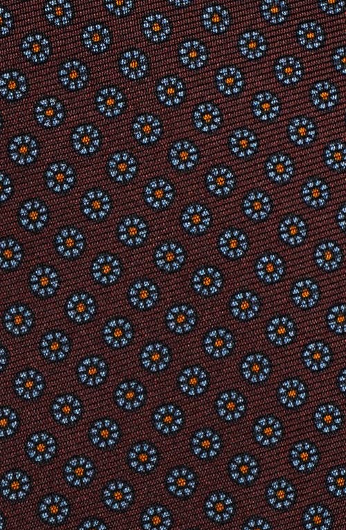 Shop Jack Victor Mackay Floral Print Silk Tie In Maroon