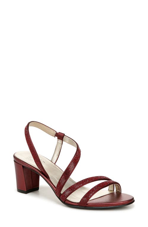 Naturalizer Vanessa Ankle Strap Sandal In Cranberry Fabric