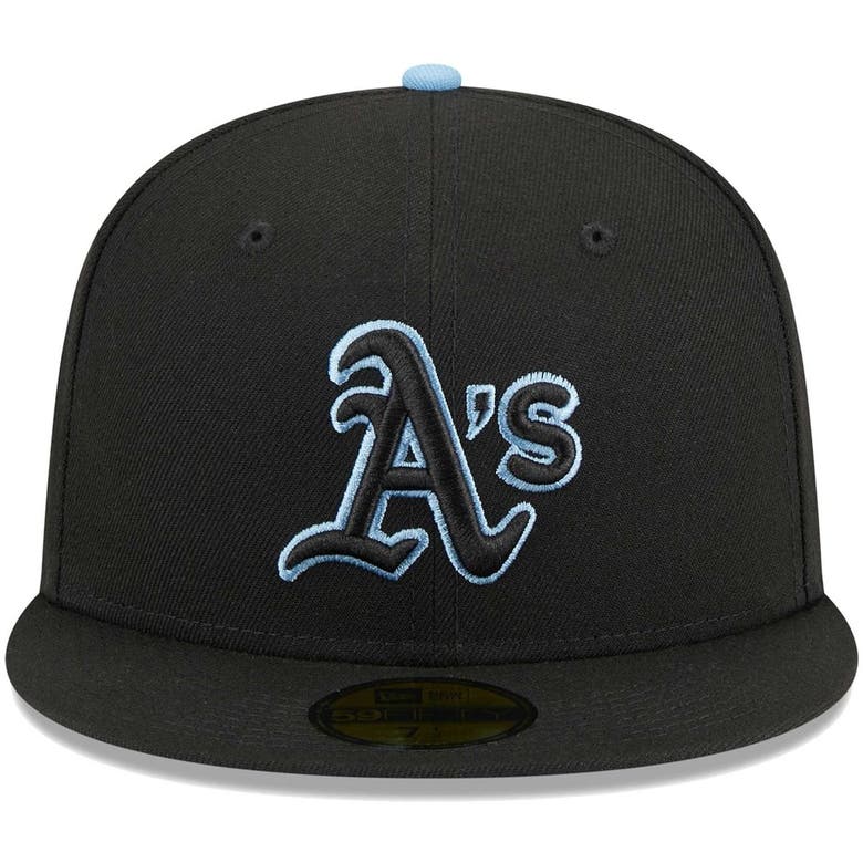 New Era Black Oakland Athletics Pastel Undervisor 59fifty Fitted Hat