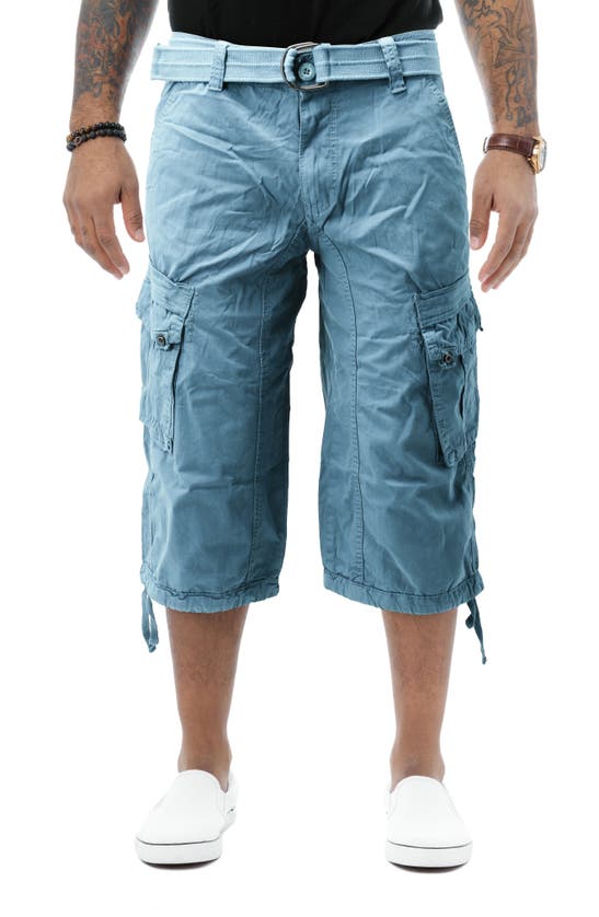 X-ray Belted Cargo Shorts In Pastel Blue