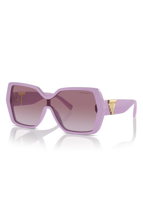 Shop Tiffany & Co . 129mm Gradient Pillow Sunglasses In Violet