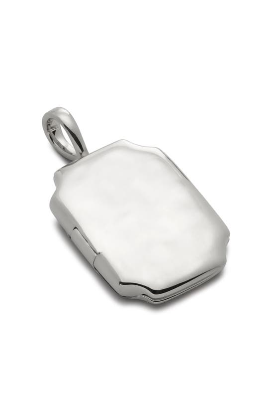 Monica Vinader Sterling Silver Signature Locket In Sterling Silver