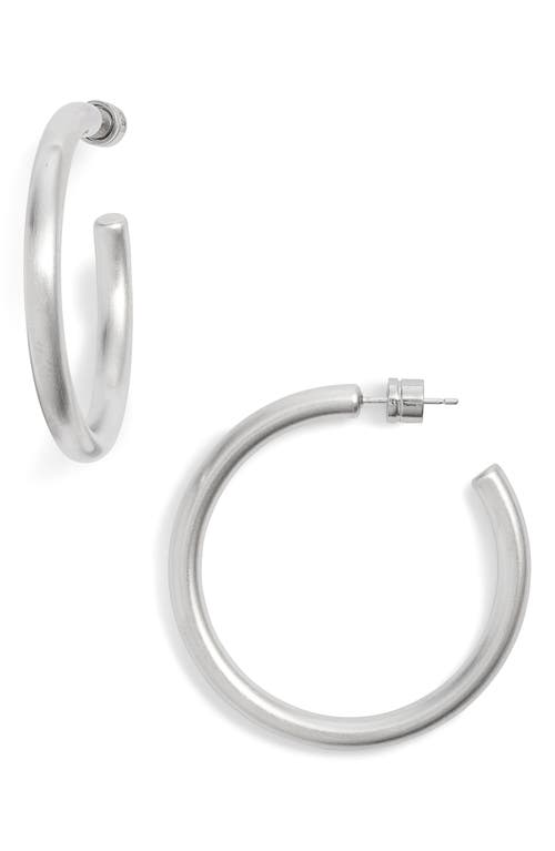 Small Dune Hoop Earrings in Silver 3