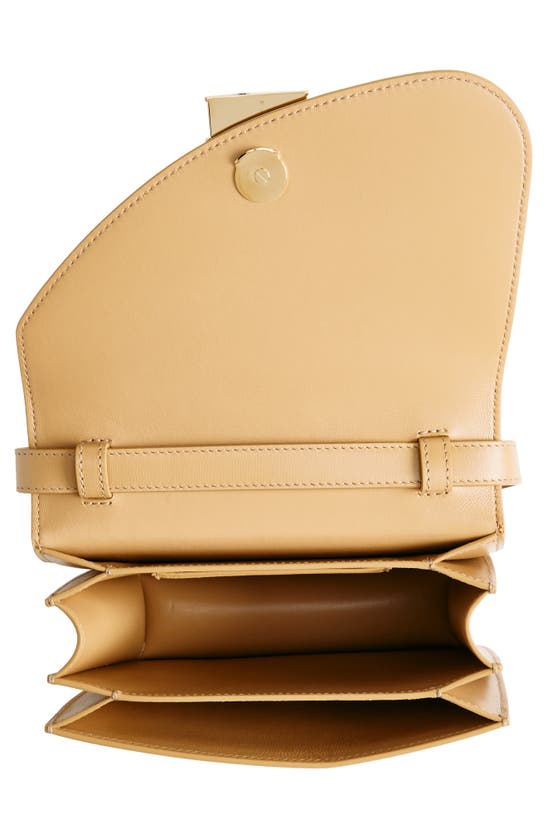 Shop Ferragamo Fiamma Small Leather Crossbody Bag In Light Camel