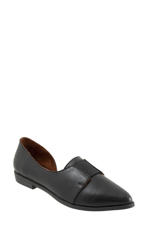 Bueno Brenda Half D'orsay Pointed Toe Flat In Black