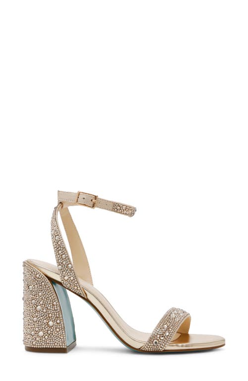 Shop Betsey Johnson Jet Ankle Strap Sandal In Light Gold