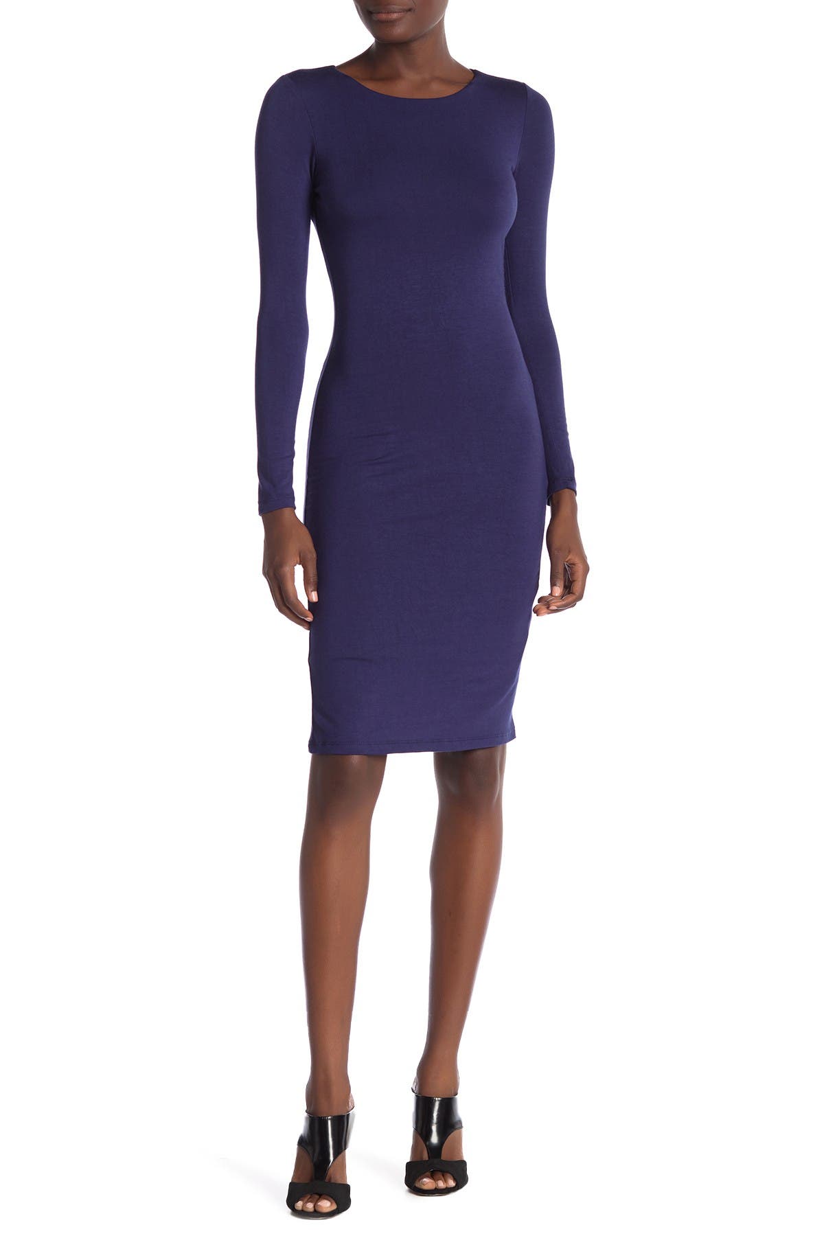 Velvet Torch Long Sleeve Bodycon Midi Dress Nordstrom Rack 