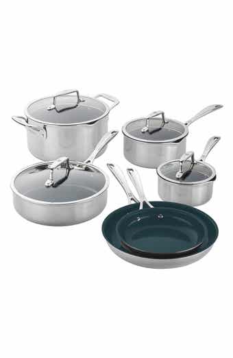 Levels Hard Anodized Stackable Ceramic Nonstick 6-Piece Cookware Set