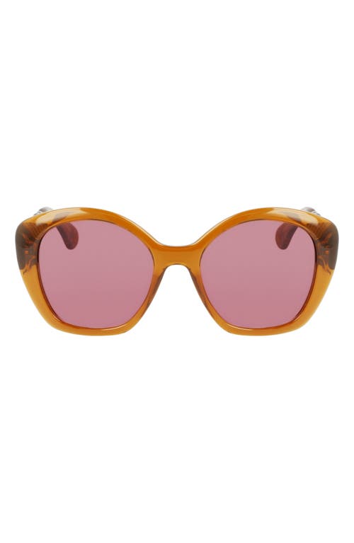 Lanvin Babe 54mm Butterfly Sunglasses in Caramel at Nordstrom