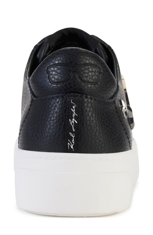 Shop Karl Lagerfeld Paris Cate Pins Platform Sneaker In Black