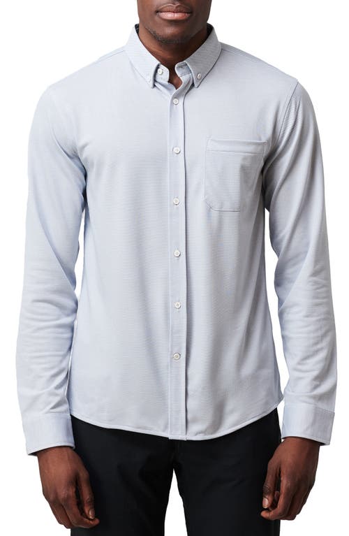 Limitless Merino Wool Blend Button-Down Shirt in Light Blue