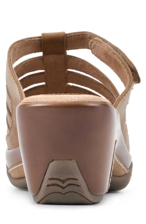 White Mountain Footwear White Mountain Valencia Wedge Sandal In Natural/burn/smooth