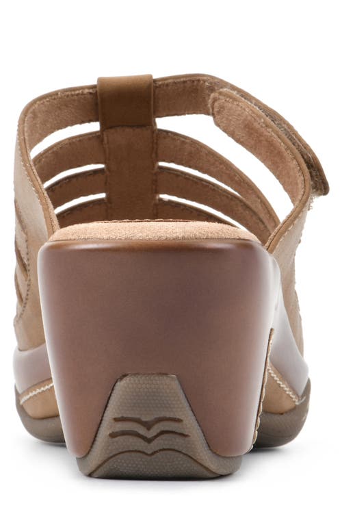 Shop White Mountain Footwear White Mountain Valencia Wedge Sandal In Natural/burn/smooth