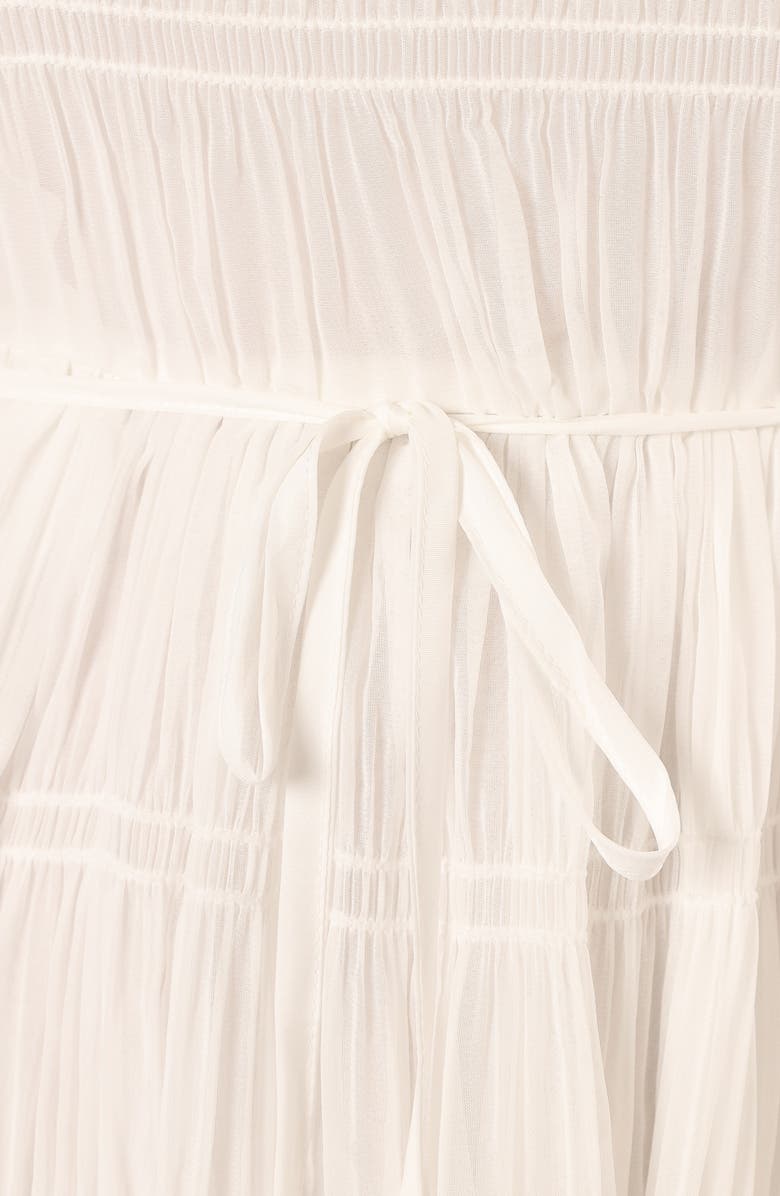 Petal & Pup Ema Shirred Maxi A-Line Dress, Alternate, color, White