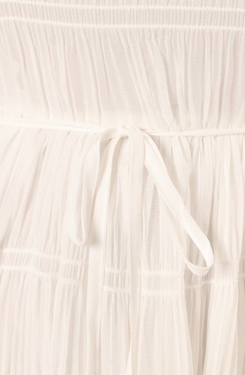 Petal And Pup Petal & Pup Ema Shirred Maxi A-line Dress In White