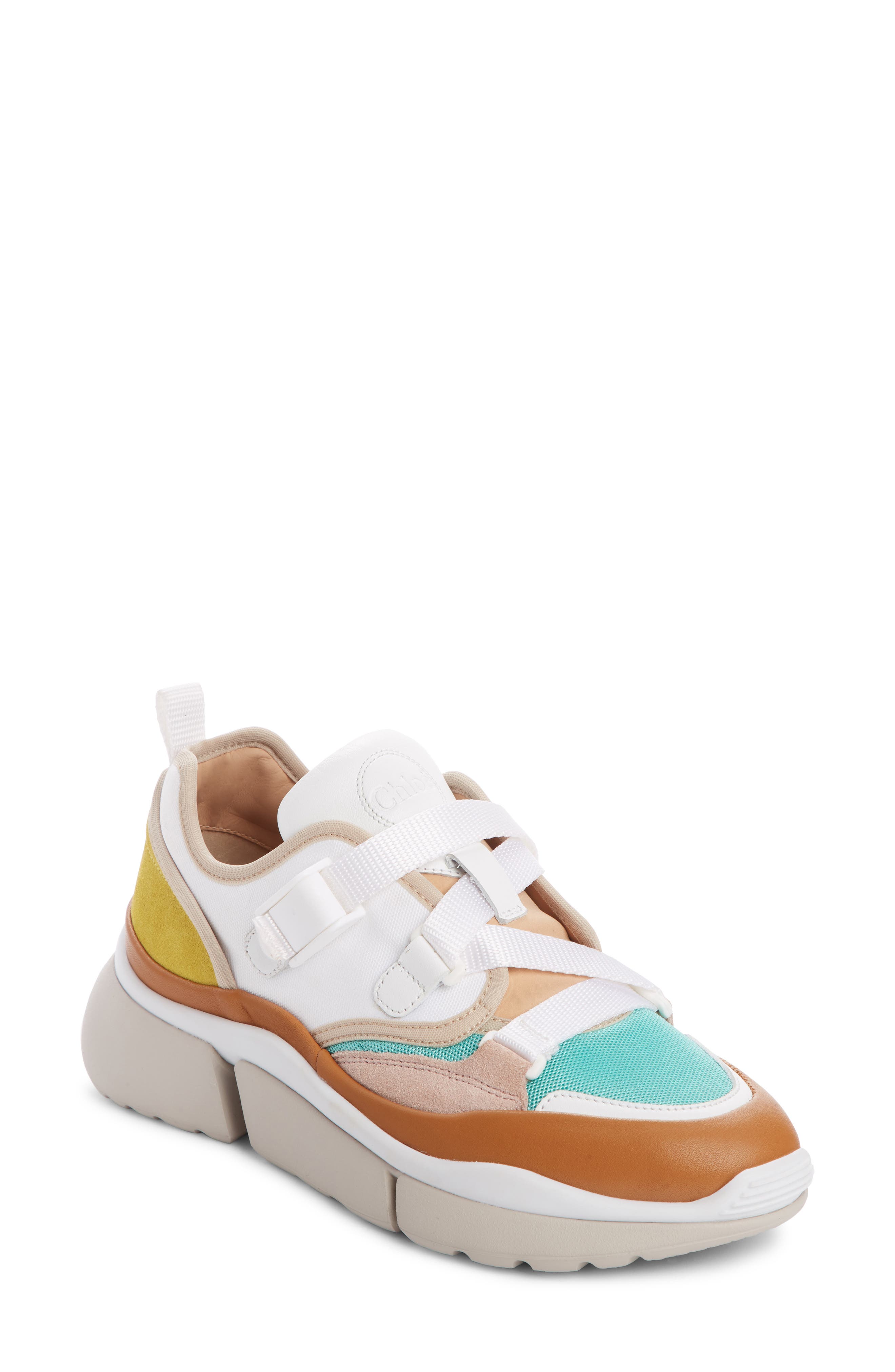 Chloe Sonnie Low Top Sneaker, White