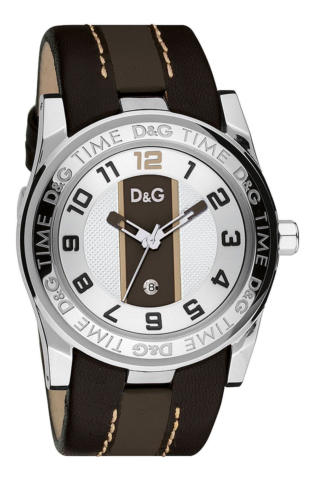 d&g watch leather strap
