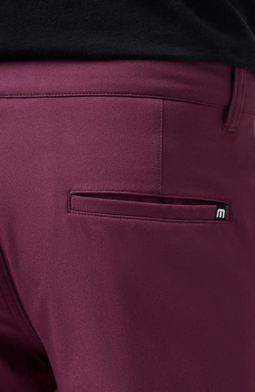 Shop Travismathew Drive-in Movie 8-inch Flat Front Stretch Shorts In Mauve Wine