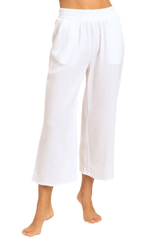 Shop Threads 4 Thought Ivanna Organic Cotton Gauze Wide Leg Pants In White