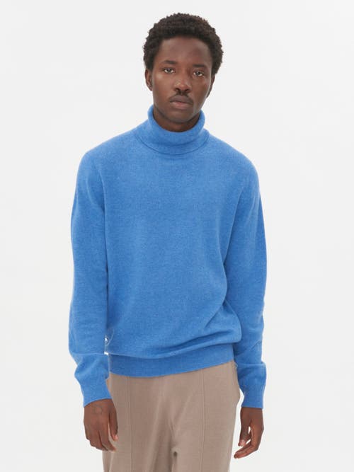 Shop Gobi Cashmere Turtle Neck In Blue