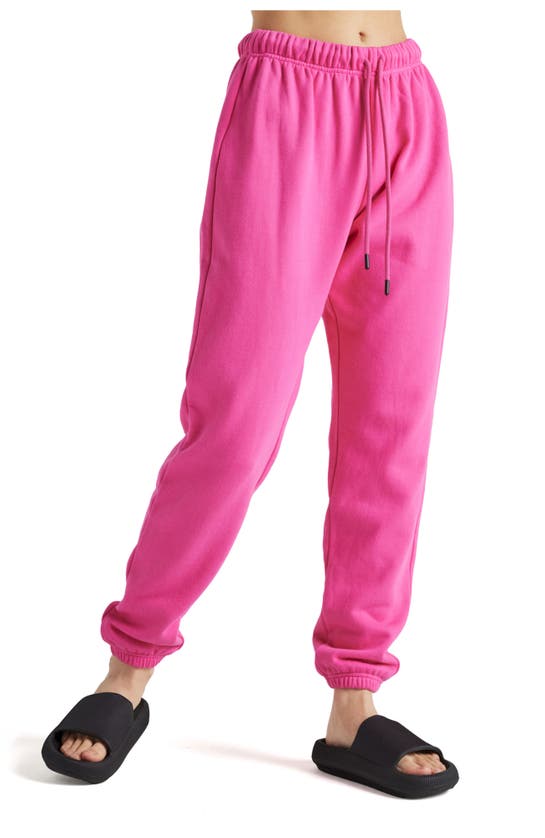 Electric Yoga French Terry Joggers In Pink Yarrow