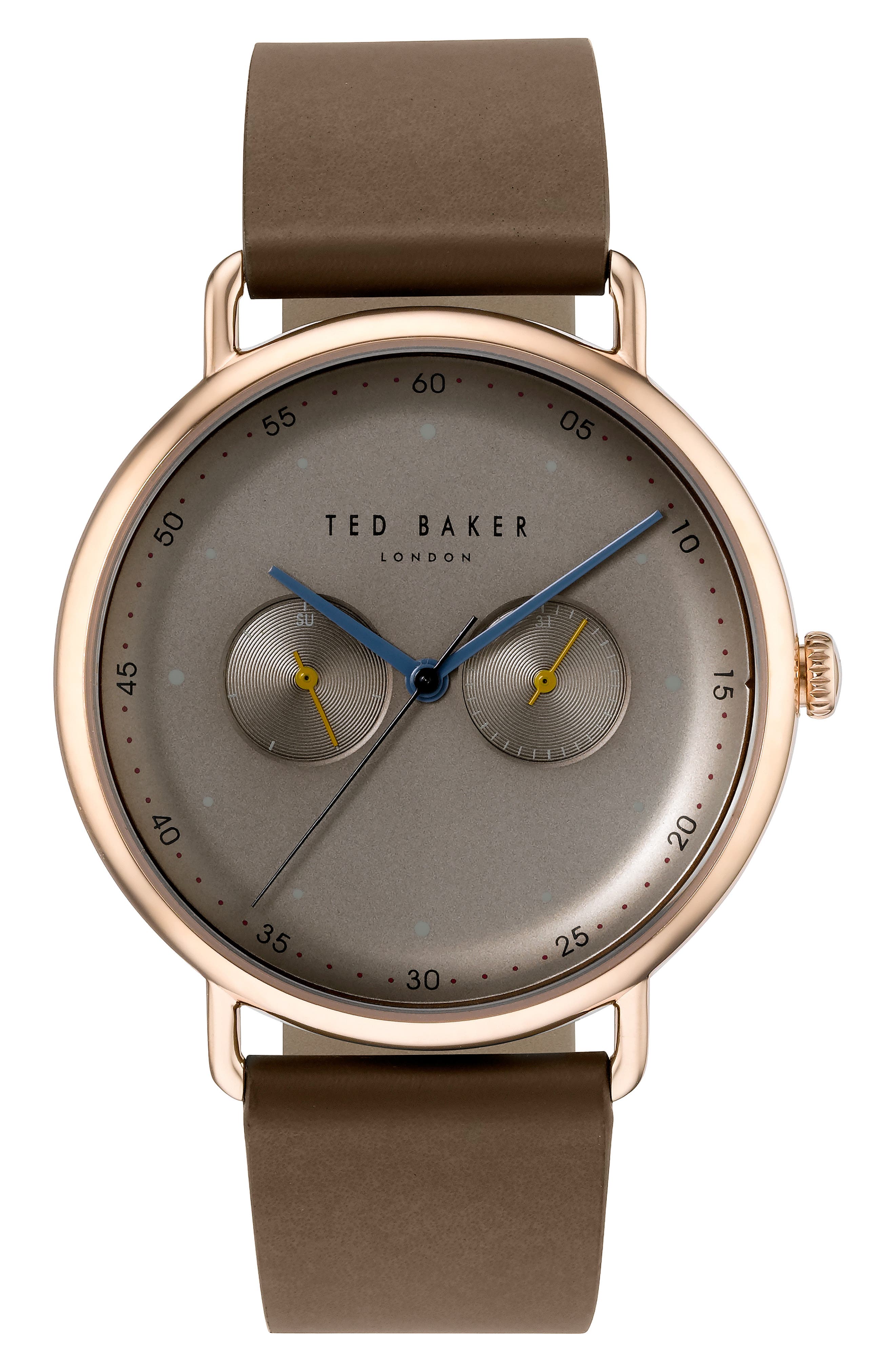 Ted Baker London Leather Strap Watch, 40Mm