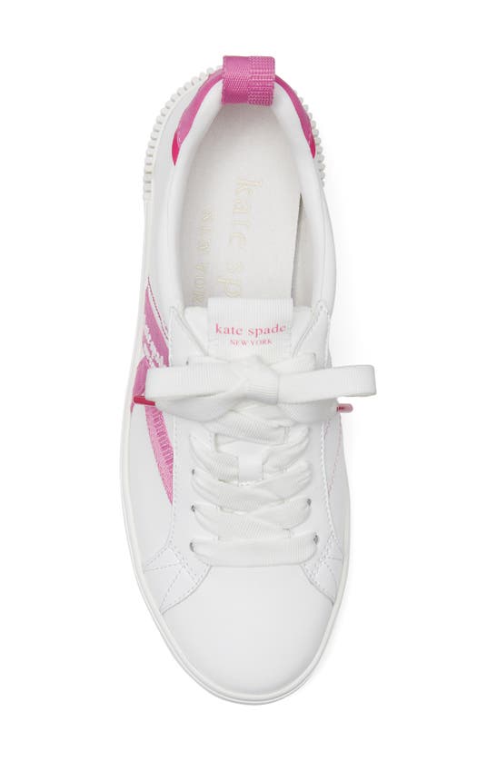 Shop Kate Spade Signature Sneaker In True White/ Carousel