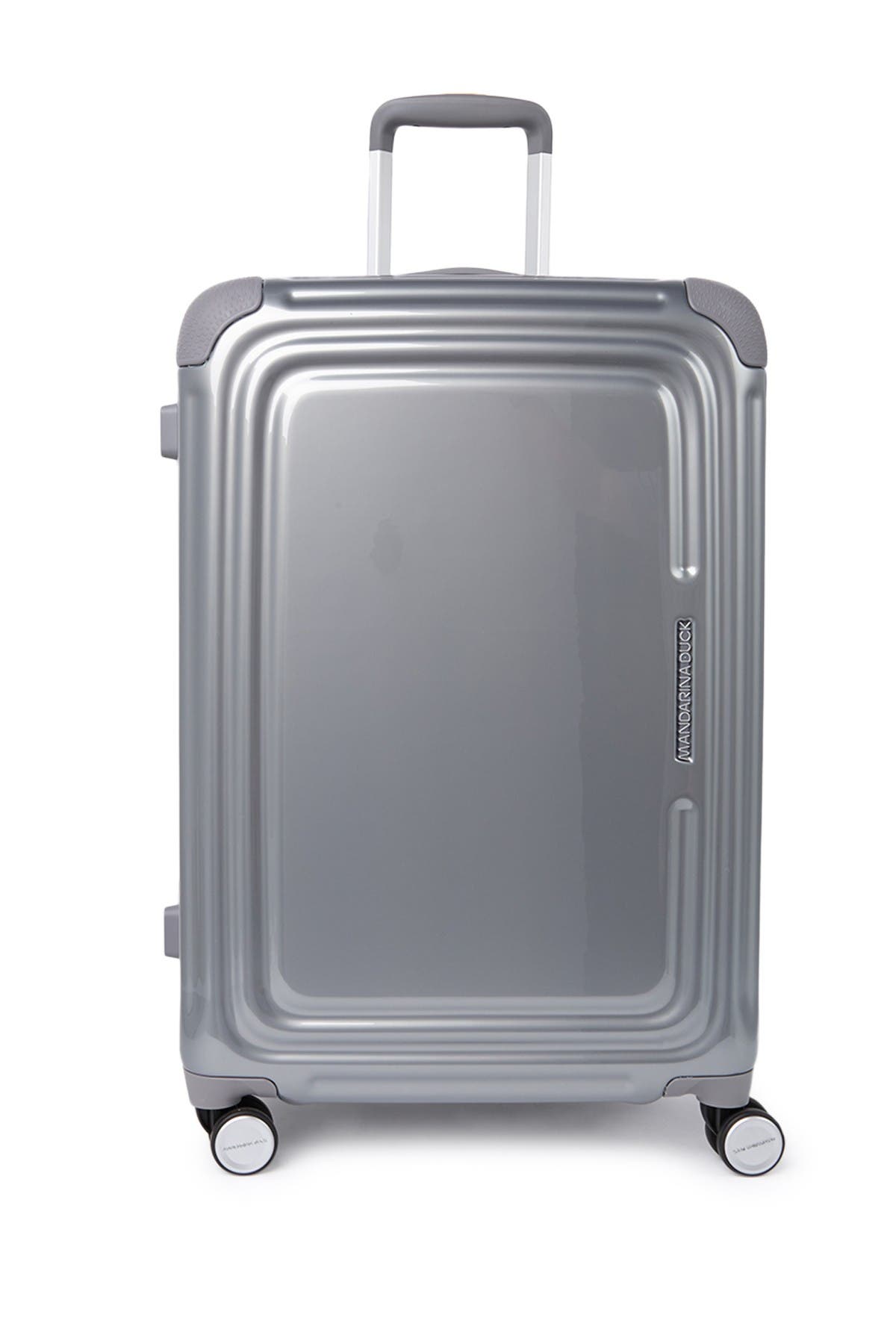 Mandarina Duck C-frame Medium Trolley Hardshell Luggage In Steel