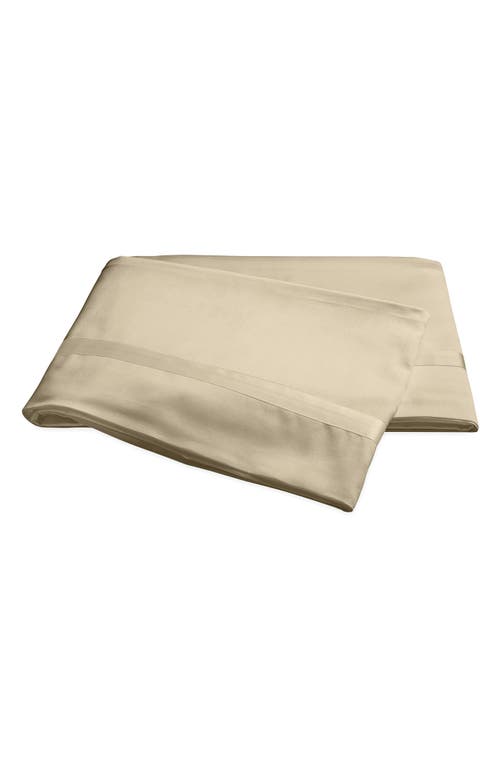 Matouk Nocturne 600 Thread Count Flat Sheet in Champagne at Nordstrom