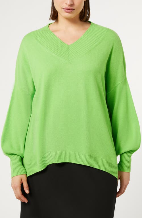 Shop Marina Rinaldi Jessy Cashmere Sweater In Lime