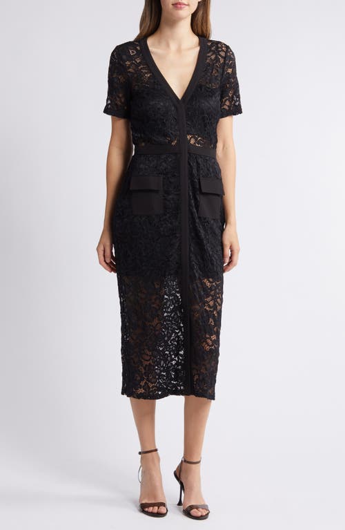 Shop Sam Edelman Lace Sheath Dress In Black