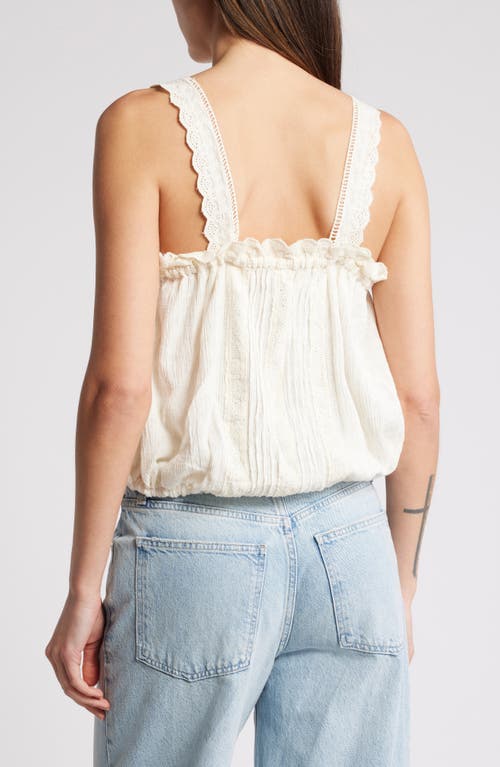 FREE PEOPLE FREE PEOPLE BECAUSE OF YOU COTTON & LINEN DRAWSTRING WAIST CAMISOLE 