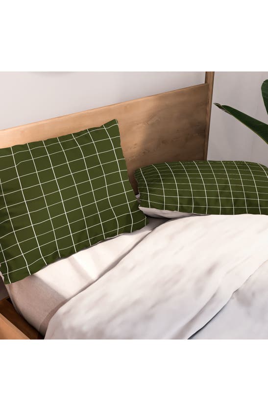 Shop Deny Designs Grid Duvet Cover & Shams Set In Green